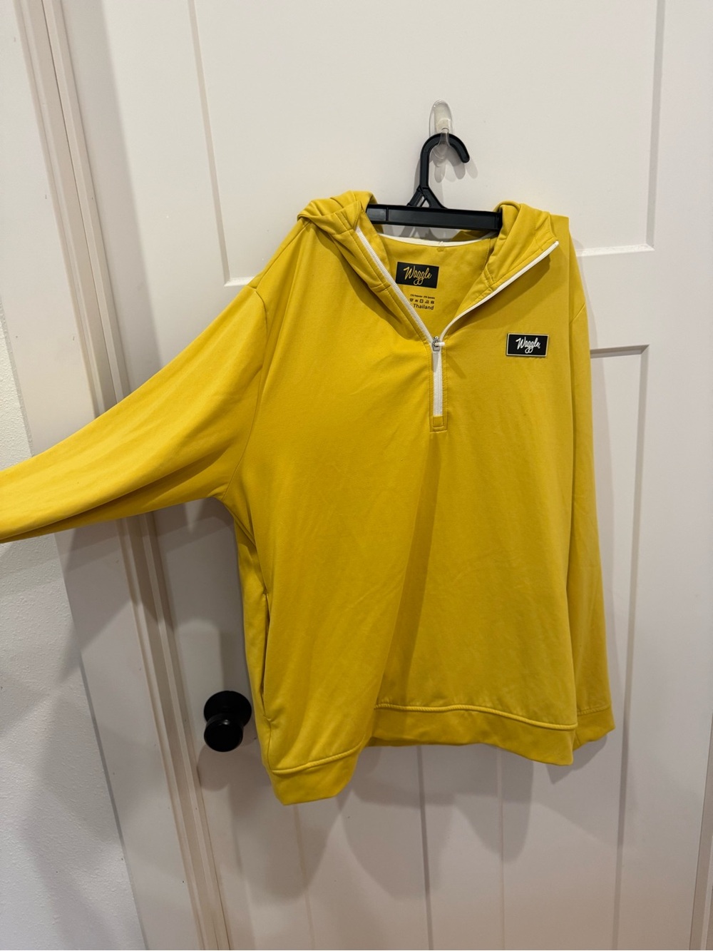 Waggle Yellow Half-Zip Hooded Sweater